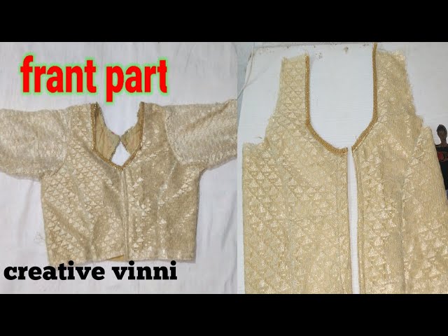 Beautiful model blouse frant part cutting and stitching.. princess cut Blouse cutting and stitching.