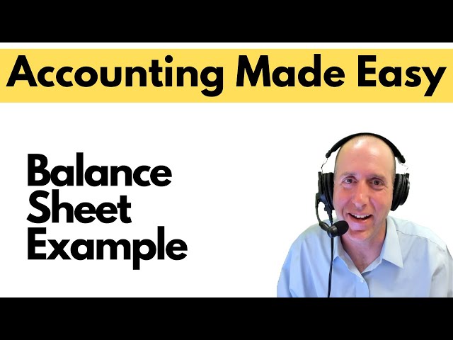 FA7 - Preparing The Balance Sheet