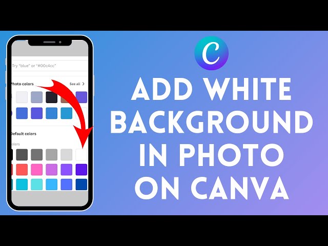 How to Add White Background in Photo on Canva (2024) | Canva Tutorial