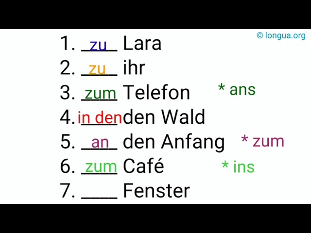 Präpositionen üben, Deutsch lernen, Deutsche Grammatik, #deutsch #germangrammar #longua #grammatik
