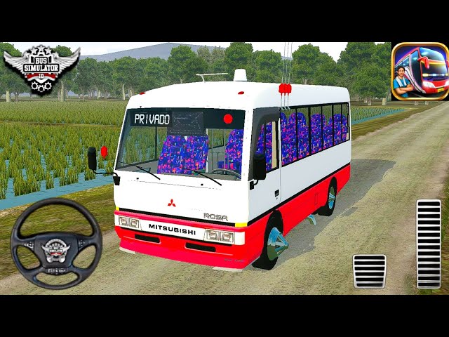 Mitsubishi Fuso Rosa Bus Driving|| Mitsubishi Fuso Bus Mod Bussid||Bus Simulator Indonesia Gameplay|
