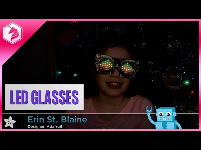 LED Glasses with Animated Eye Graphics and Motion Sensing #adafruit