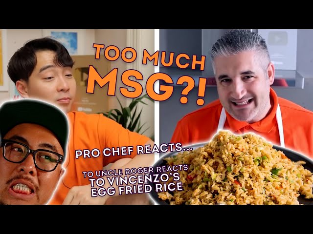 Pro Chef Reacts... to Uncle Roger Review CRAZY ITALIAN CHEF Egg Fried Rice (Vincenzo's Plate)