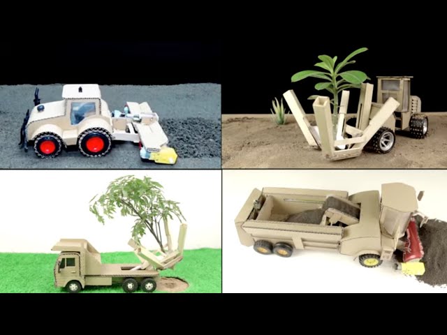 Erstaunlich mit 4 einzigartigen Kreationen landwirtschaftliche LKWs DIY aus Pappe