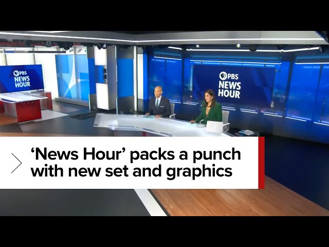 'PBS News Hour' new set, studio and graphics debut supercut