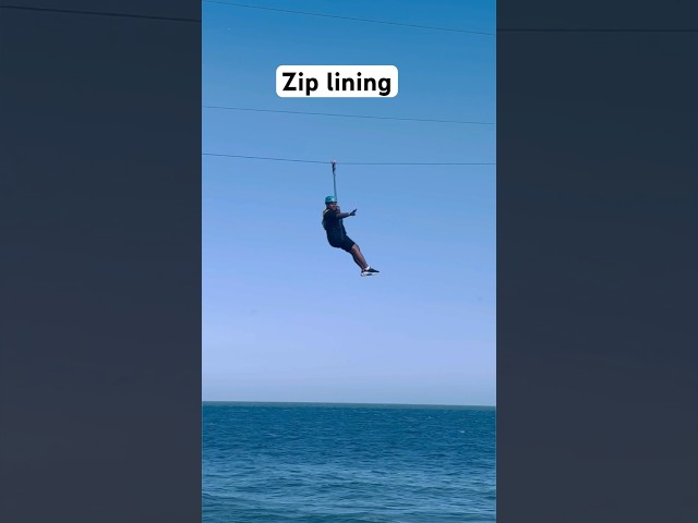 Pierzip Zipline 😍😍Pradeep was having fun #shorts #zipline #ziplining #uk #pradeep #sea #fun