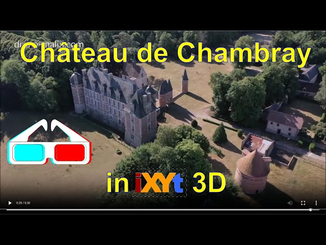 Château de Chambray,Gouville, Eure, Normandy in iXYt 3D red-blue anaglyph video