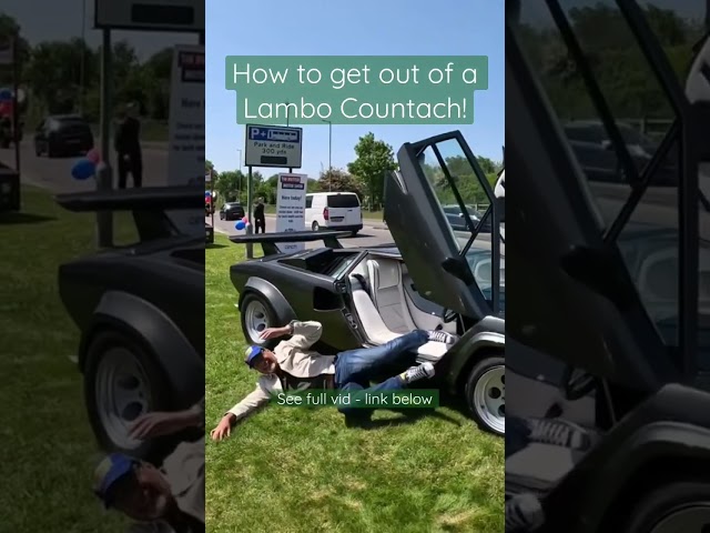 How To Get Out of a Lambo Countach - NOT! (It’s a Replica… 🤫) w/ Sam Hard