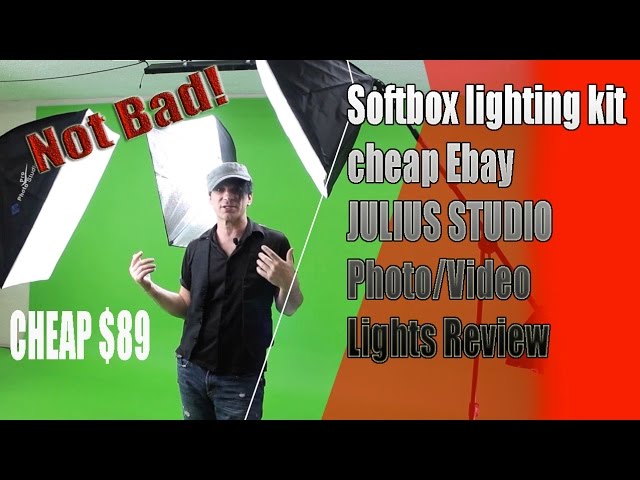 Softbox lighting kit cheap Ebay JULIUS STUDIO Photography or Video Lights Review