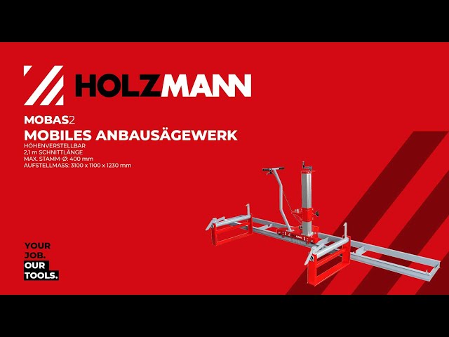 HOLZMANN MOBAS2 mobiles Anbausägewerk / portable chain saw mill) official HOLZMANN