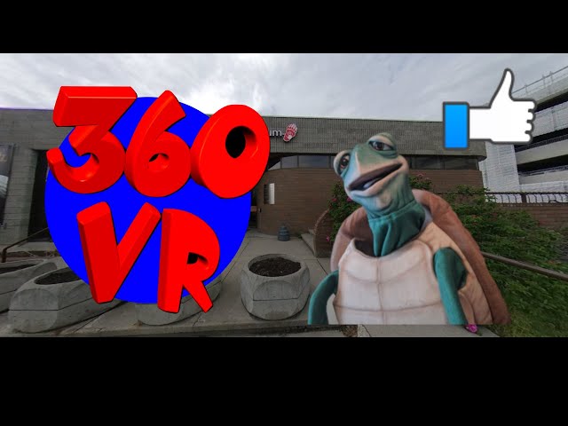 Rocko in his FIRST VR experience - kids 360 -#Kelowna Heritage Museum