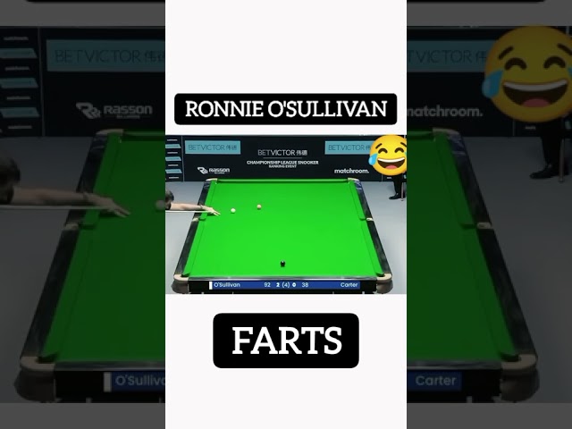 Ronnie O'Sullivan farts during a match, Ref Laughs !#shorts