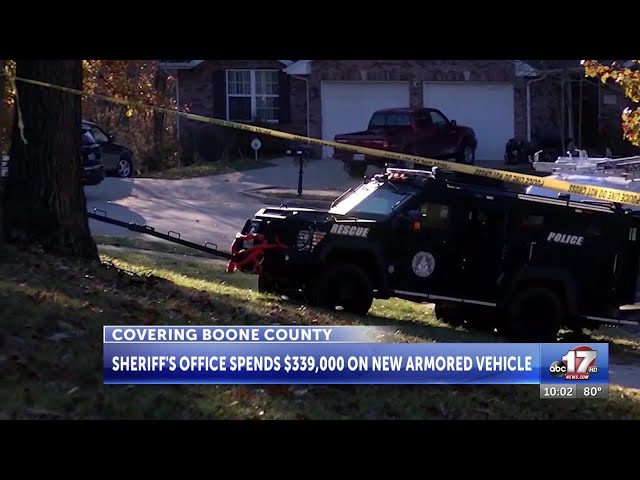 Roughly $339,000 invested for new armored vehicle for Boone County Sheriff’s Office