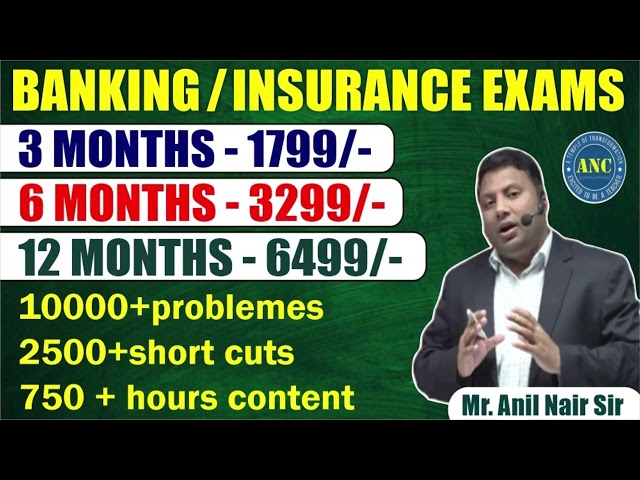 IBPS RRB/PO  & Clerk 2024  || New Batch Launched for all Bank Exams || Anil Nair