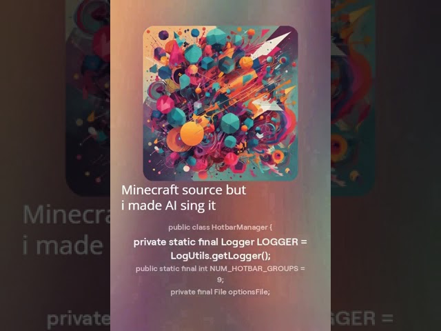 Minecraft source code but i made AI sing it #ai #minecraft #singing