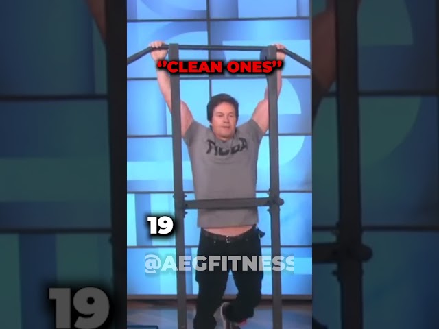Mark Wahlberg Does 40 ''Clean'' Pull Ups 🤣 #Shorts
