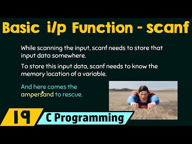 Basic Input Function – scanf