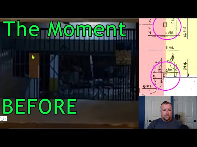 Surfside Building Collapse - Miami Florida - An Analysis of the Moments Right Before the Collapse