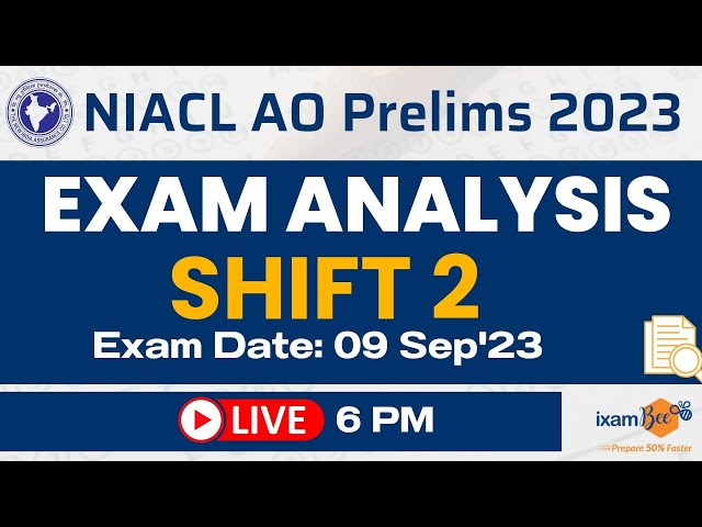NIACL AO Prelims Exam Analysis 2023 | Shift 2 9th Sep 2023 | NIACL AO Exam Analysis 2023