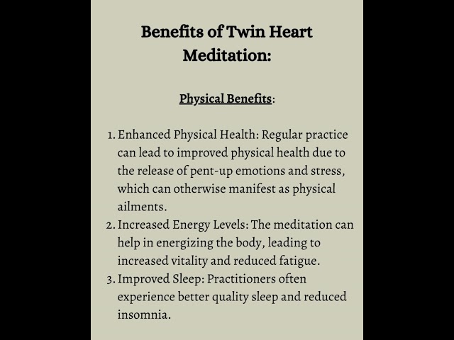 Unlock Peace: Twin Hearts Meditation