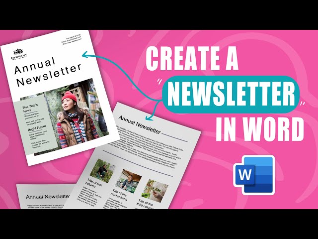 How to make a newsletter in Word - From scratch