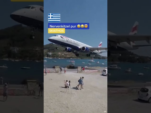 Knappe Landung am Flughafen in Griechenland - Skiathos 🇬🇷