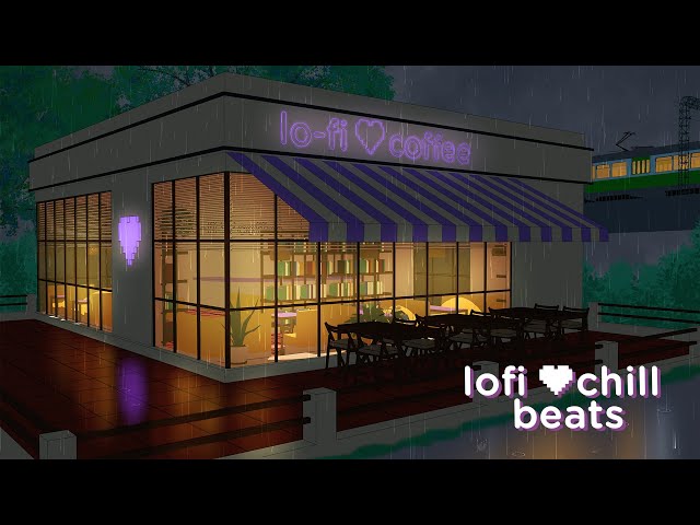 Lofi playlist: Rainy night cafe vibes☂ [ Chill Beats To Work / Study To / Relax]