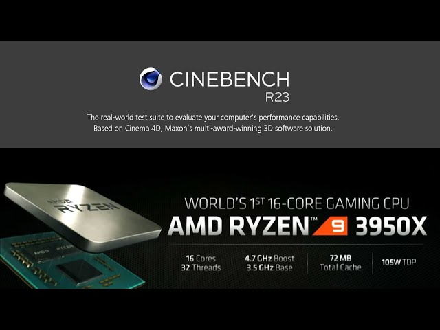 AMD Ryzen 9 3950x Benchmark - Cinebench R23