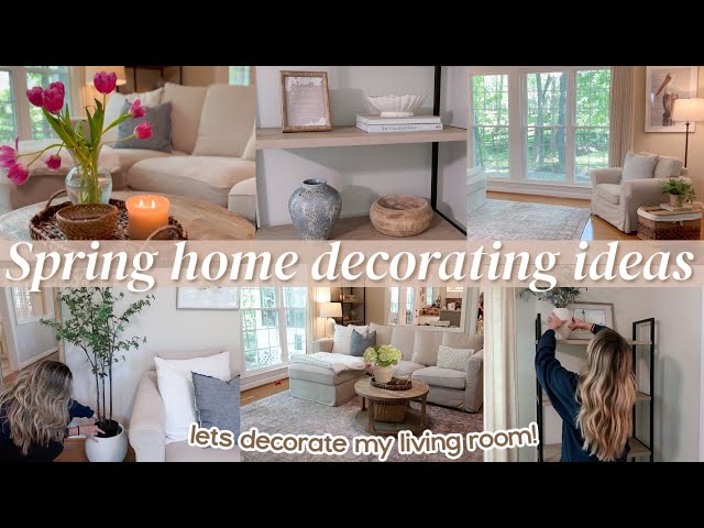 HOME DECORATING IDEAS | spring living room decorate with me + living room decorating ideas 2024!