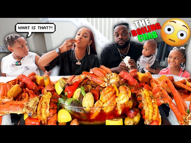HUGE $500 SPICY SEAFOOD BOIL MUKBANG "The Boiling Crab" QUEEN BEAST FAMILY MUKBANG