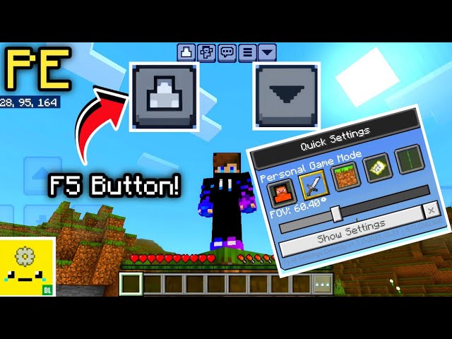 Best F5 Button Mod For Minecraft PE 1.20+