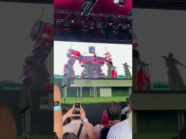 Optimus Prime At Coachella during Tobe Nwigwe Performance! #transformers