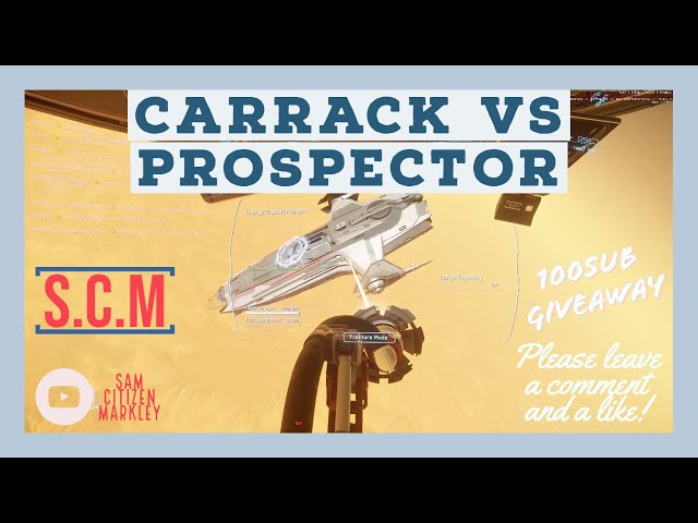 STAR CITIZEN GAMEPLAY - CARRACK VS PROSPECTOR, When a Carrack pad rams a prospector.