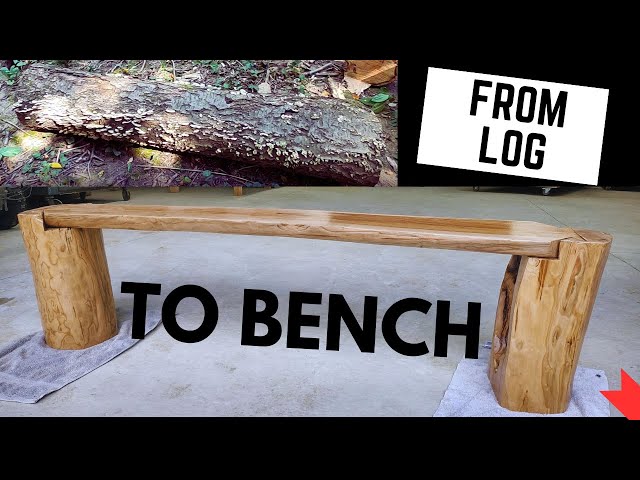 Turning a Fallen Tree Into a Rustic Log Bench