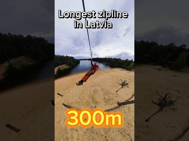 Longest Zipline in Latvia 300m 🚠 | Liepaja Adventure Park Tarzans