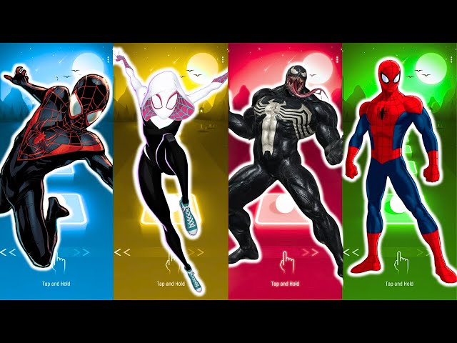 Stream 11, Tiles Hop SuperHero Spider-Gwen, Venom, SpiderMan , Miles Morales