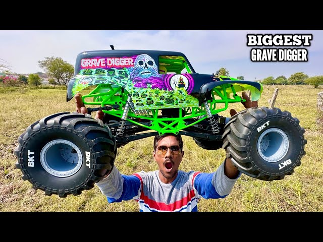 RC Biggest AXIAL Grave Digger Monster Car Unboxing & Testing  – Chatpat toy tv