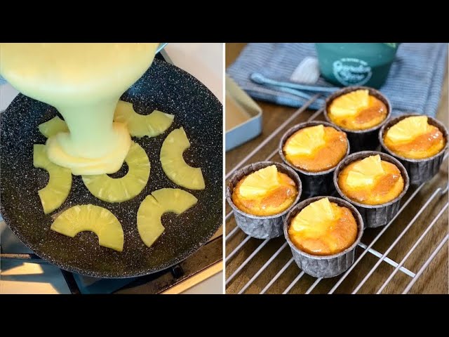 不用買蛋糕了 兩款菠蘿蛋糕 可以用焗爐 也可以用煎Pan 🤗 Two Pineapple Cake Bake or No Bake Recipes