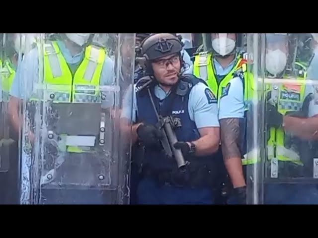 Police Attack Protestors, Provoking Riot | Day 23 of New Zealand Anti-mandate Protest at Parliament