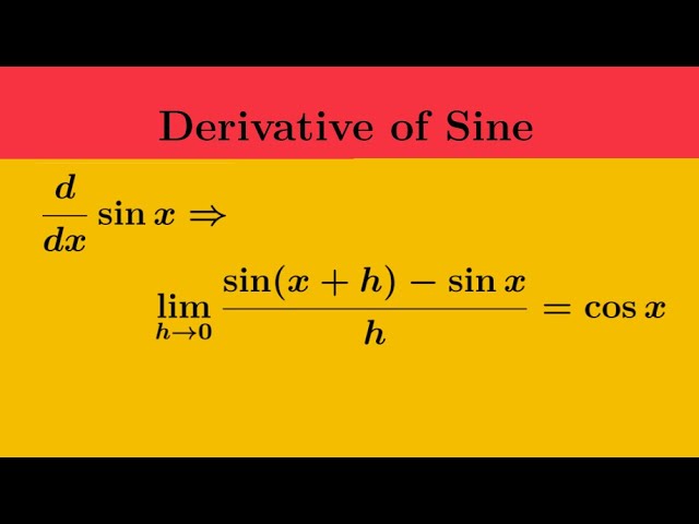 Derivative of sine by definition