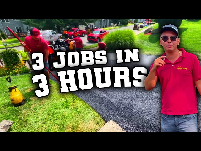 Paving 3 Blacktop Jobs in 3 Hours: Asphalt Driveway Pavement