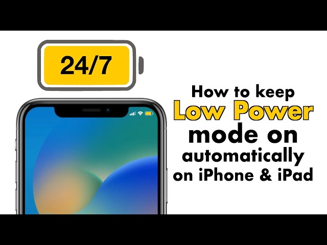 Keep Low Power Mode On Automatically on iPhone and iPad | Takes 30 Seconds