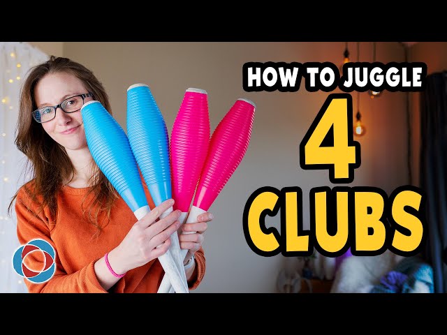 Learn to JUGGLE 4 CLUBS Tutorial