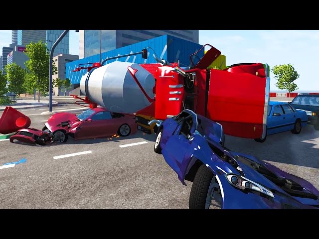 Realistic High Speed Expressway Crashes With Ramps! - BeamNG Drive Crash Test Compilation Gameplay