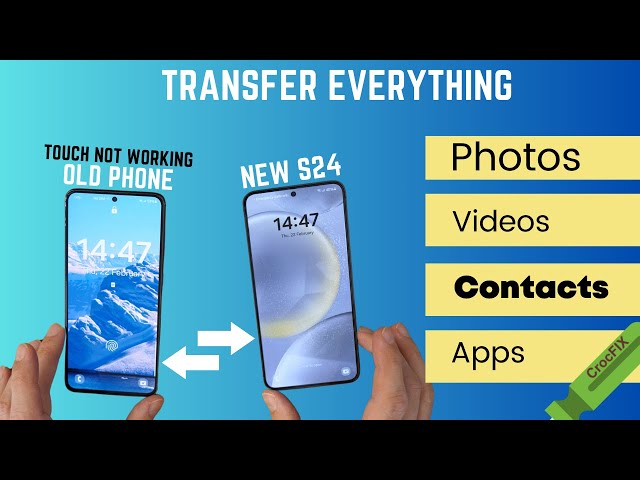 From old Samsung Phone (bad touch) to NEW Samsung S24 / copy all DATA and transfer everything