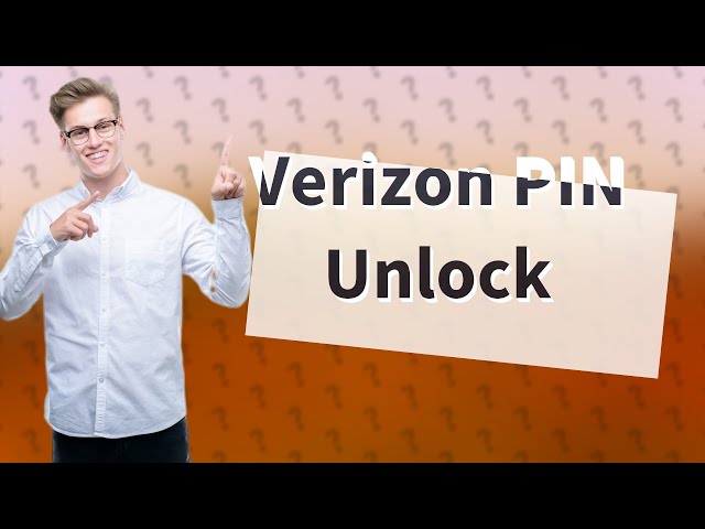 How do I find My Verizon PIN number?