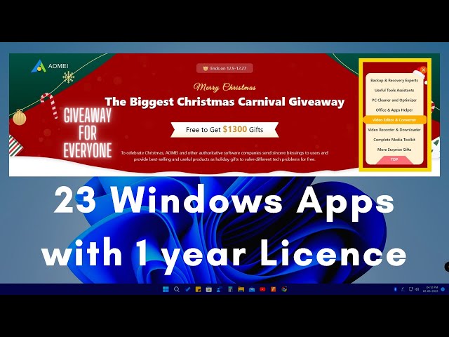 23 Free Windows 11 Apps with Licence code | AOMEI Backupper, AnyViewer, & more