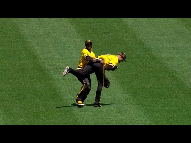 Marte catches fly ball then saves Mercer