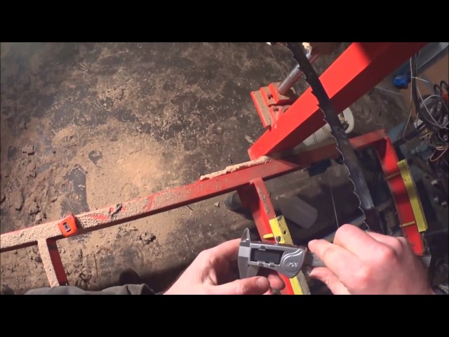 Sawmill blade tension measuring