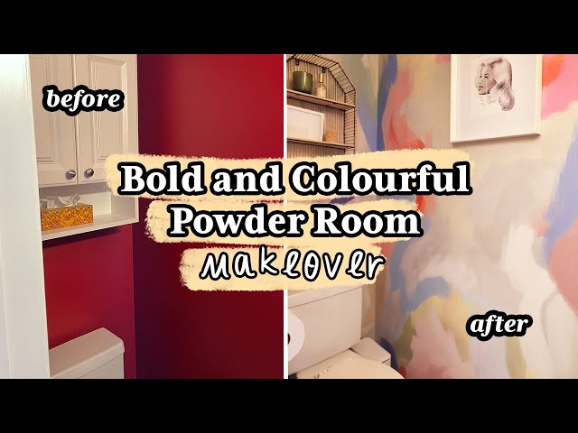 *EXTREME* Small Bathroom Makeover! | Bold & Colourful